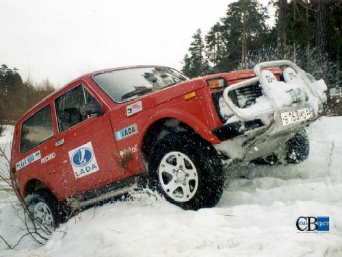 Lada in the snow